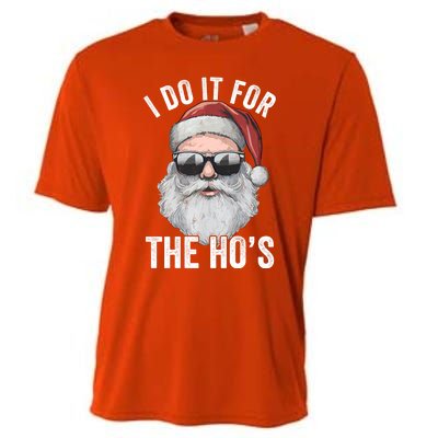 Funny Santa I Do It For The Merry Christmas Gift Cooling Performance Crew T-Shirt