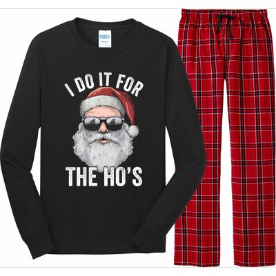 Funny Santa I Do It For The Merry Christmas Gift Long Sleeve Pajama Set