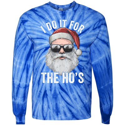 Funny Santa I Do It For The Merry Christmas Gift Tie-Dye Long Sleeve Shirt