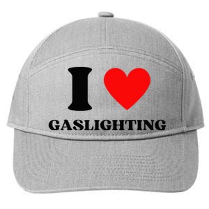 Funny Saying I Love Gaslighting Trendy Heart Shape 7-Panel Snapback Hat