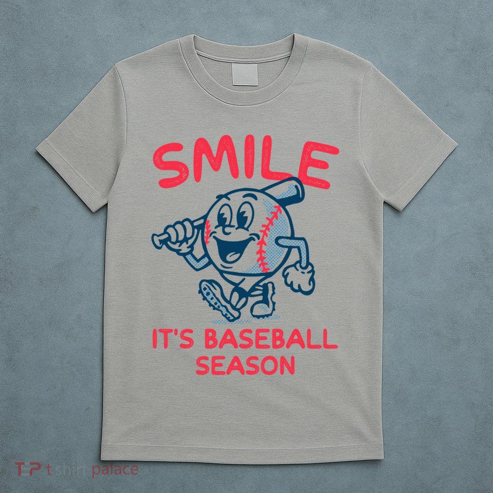 Funny Smile ItS Baseball Season Wo T-Shirt