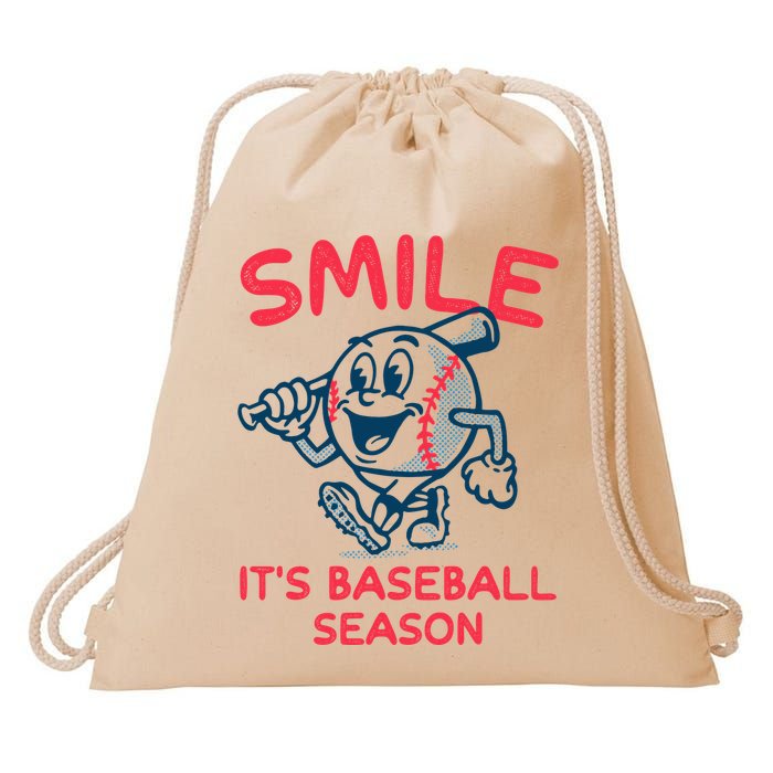 Funny Smile ItS Baseball Season Wo Drawstring Bag