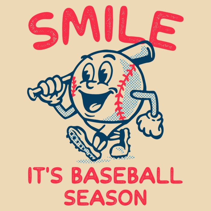 Funny Smile ItS Baseball Season Wo Drawstring Bag