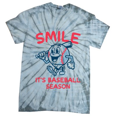 Funny Smile ItS Baseball Season Wo Tie-Dye T-Shirt