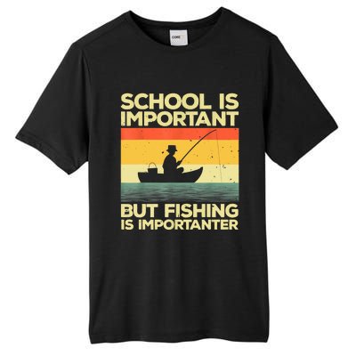 Funny School Is Important But Fishing Meme Fishing Fisherman Fish Trout Tall Fusion ChromaSoft Performance T-Shirt