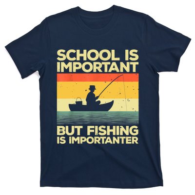 Funny School Is Important But Fishing Meme Fishing Fisherman Fish Trout T-Shirt