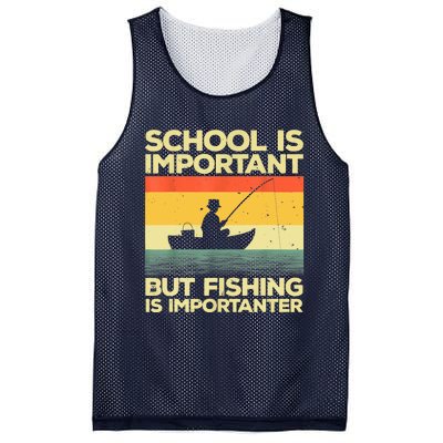 Funny School Is Important But Fishing Meme Fishing Fisherman Fish Trout Mesh Reversible Basketball Jersey Tank