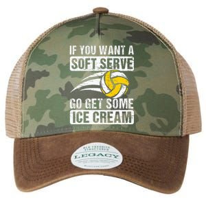 Funny Saying If You Want A Soft Serve Volleyball Player Legacy Tie Dye Trucker Hat