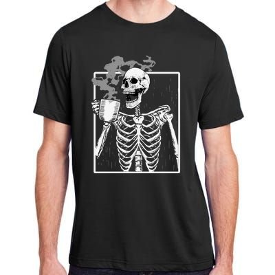 Funny Skeleton Ing Coffee Skeleton Ribcage Halloween Gift Adult ChromaSoft Performance T-Shirt