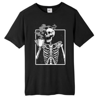 Funny Skeleton Ing Coffee Skeleton Ribcage Halloween Gift Tall Fusion ChromaSoft Performance T-Shirt