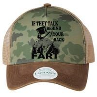 Funny Sayings If They Talk Behind Your Back Fart Wolf Legacy Tie Dye Trucker Hat