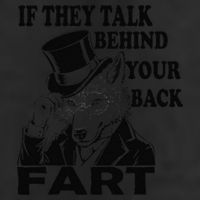 Funny Sayings If They Talk Behind Your Back Fart Wolf 7 Panel Mesh Trucker Snapback Hat