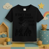 Funny Sayings If They Talk Behind Your Back Fart Wolf Toddler T-Shirt