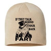 Funny Sayings If They Talk Behind Your Back Fart Wolf Sustainable Beanie