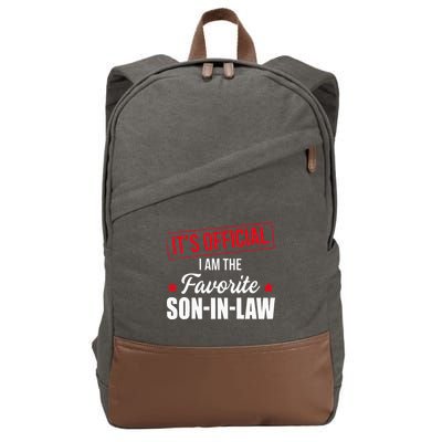 Favorite son in law from mother in law or father in law Cotton Canvas Backpack