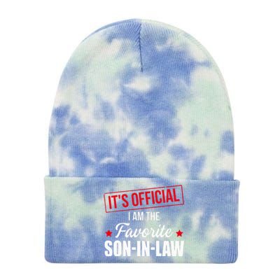 Favorite son in law from mother in law or father in law Tie Dye 12in Knit Beanie