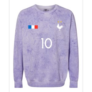 France Soccer Jersey France 10 Soccer Football Fan Colorblast Crewneck Sweatshirt