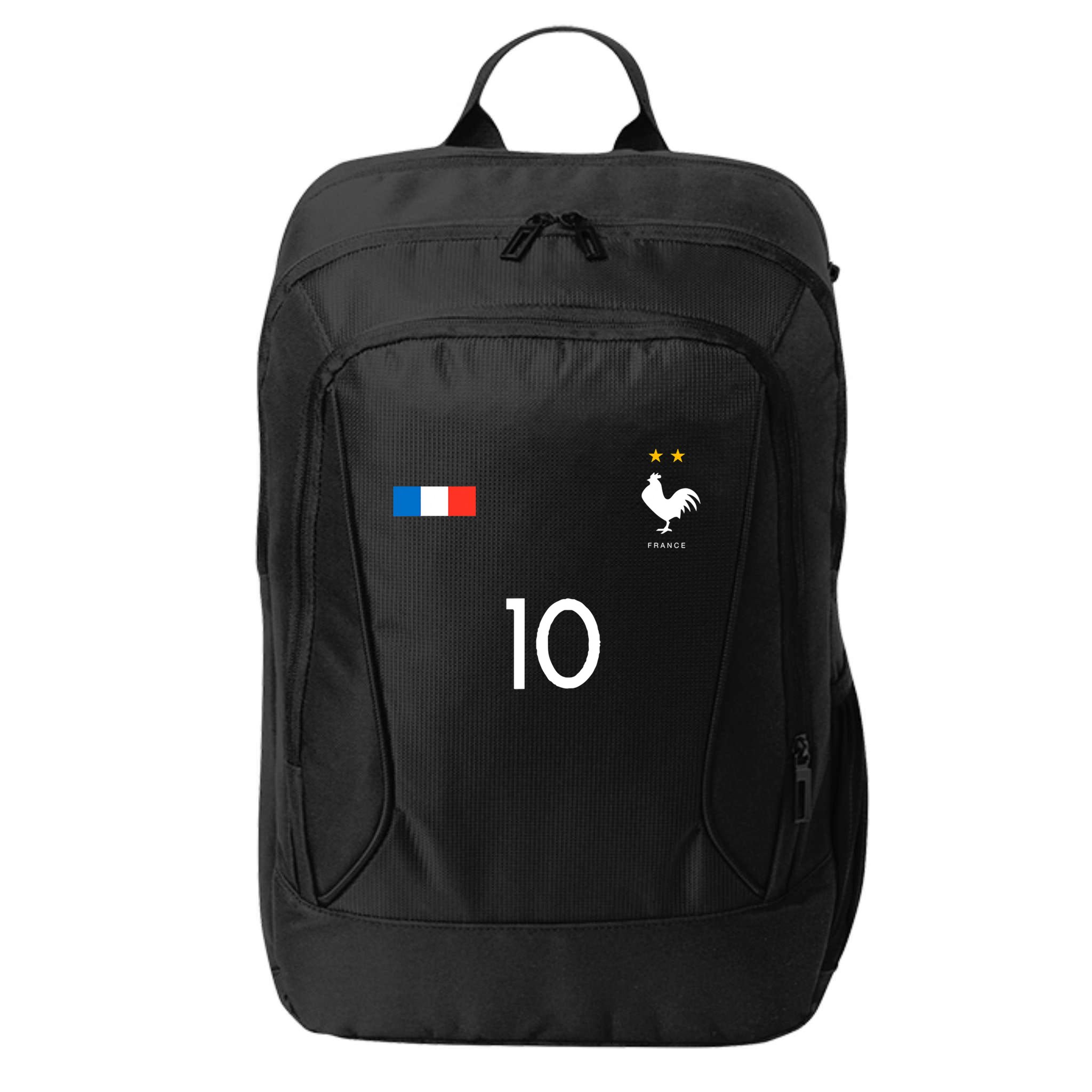France Soccer Jersey France 10 Soccer Football Fan City Backpack