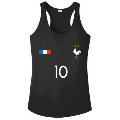 France Soccer Jersey France 10 Soccer Football Fan Ladies PosiCharge Competitor Racerback Tank