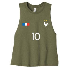 France Soccer Jersey France 10 Soccer Football Fan Women's Racerback Cropped Tank