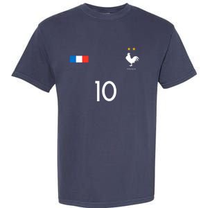 France Soccer Jersey France 10 Soccer Football Fan Garment-Dyed Heavyweight T-Shirt