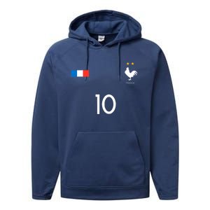 France Soccer Jersey France 10 Soccer Football Fan Performance Fleece Hoodie