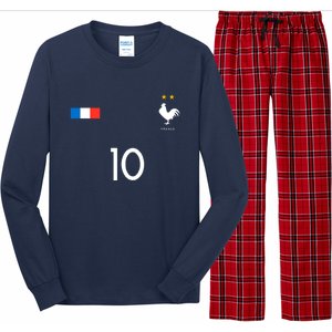 France Soccer Jersey France 10 Soccer Football Fan Long Sleeve Pajama Set