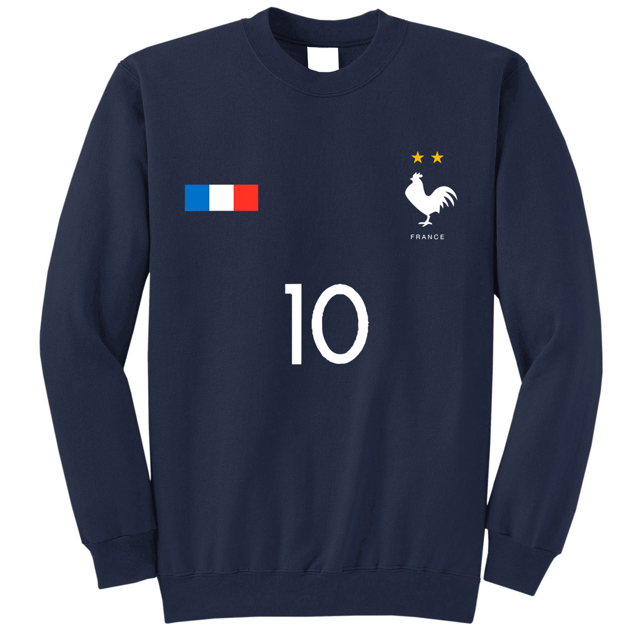 France Soccer Jersey France 10 Soccer Football Fan Tall Sweatshirt