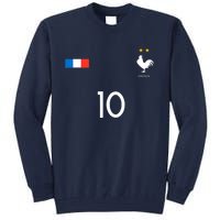 France Soccer Jersey France 10 Soccer Football Fan Tall Sweatshirt