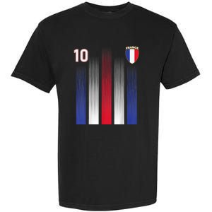 France Soccer Jersey France 10 Soccer Football Fan Garment-Dyed Heavyweight T-Shirt