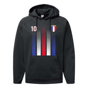 France Soccer Jersey France 10 Soccer Football Fan Performance Fleece Hoodie