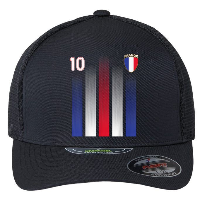 France Soccer Jersey France 10 Soccer Football Fan Flexfit Unipanel Trucker Cap