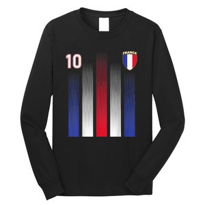 France Soccer Jersey France 10 Soccer Football Fan Long Sleeve Shirt