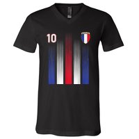 France Soccer Jersey France 10 Soccer Football Fan V-Neck T-Shirt