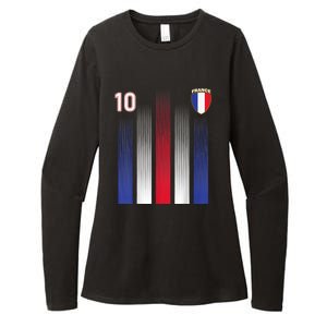 France Soccer Jersey France 10 Soccer Football Fan Womens CVC Long Sleeve Shirt