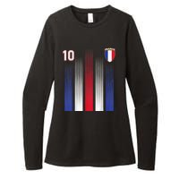 France Soccer Jersey France 10 Soccer Football Fan Womens CVC Long Sleeve Shirt