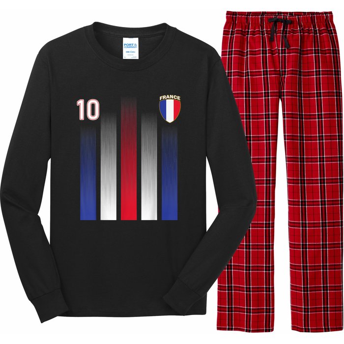 France Soccer Jersey France 10 Soccer Football Fan Long Sleeve Pajama Set