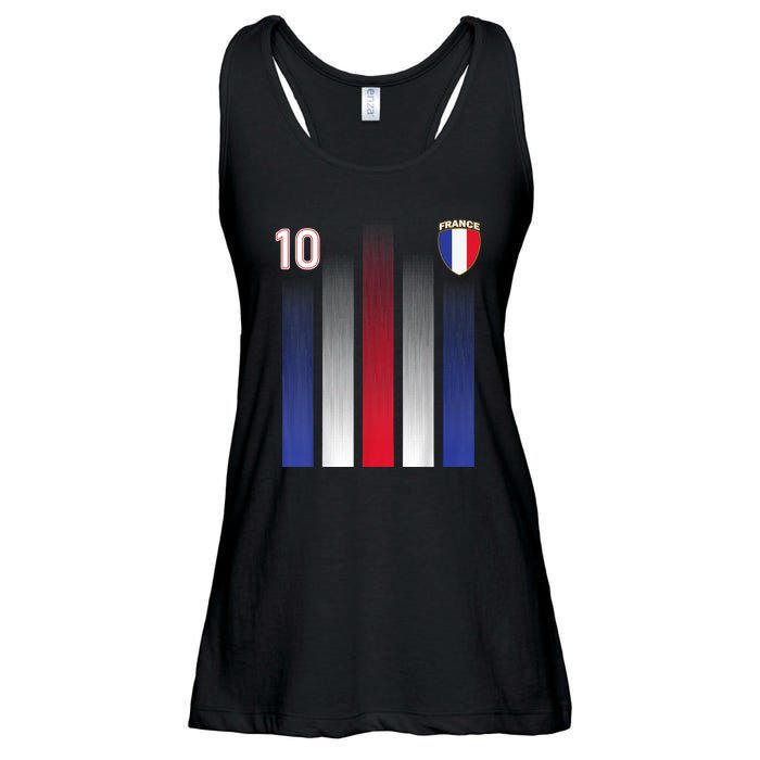 France Soccer Jersey France 10 Soccer Football Fan Ladies Essential Flowy Tank