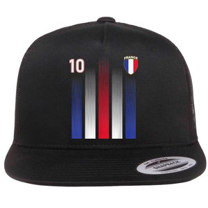 France Soccer Jersey France 10 Soccer Football Fan Flat Bill Trucker Hat