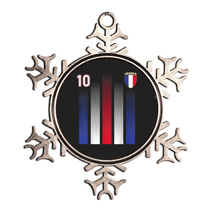 France Soccer Jersey France 10 Soccer Football Fan Metallic Star Ornament