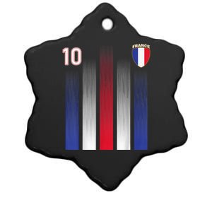 France Soccer Jersey France 10 Soccer Football Fan Ceramic Star Ornament