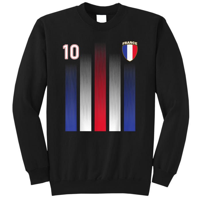 France Soccer Jersey France 10 Soccer Football Fan Tall Sweatshirt