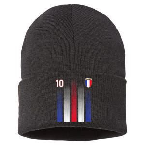 France Soccer Jersey France 10 Soccer Football Fan Sustainable Knit Beanie