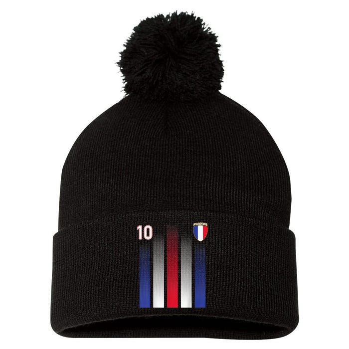 France Soccer Jersey France 10 Soccer Football Fan Pom Pom 12in Knit Beanie