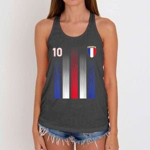 France Soccer Jersey France 10 Soccer Football Fan Women's Knotted Racerback Tank