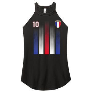 France Soccer Jersey France 10 Soccer Football Fan Women's Perfect Tri Rocker Tank