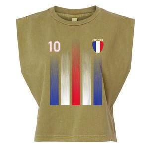 France Soccer Jersey France 10 Soccer Football Fan Garment-Dyed Women's Muscle Tee