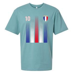 France Soccer Jersey France 10 Soccer Football Fan Sueded Cloud Jersey T-Shirt