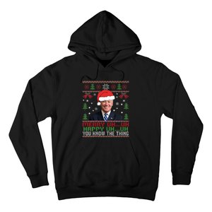 Funny Santa Joe Biden Merry Uh Uh Christmas Ugly Hoodie