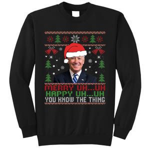 Funny Santa Joe Biden Merry Uh Uh Christmas Ugly Sweatshirt